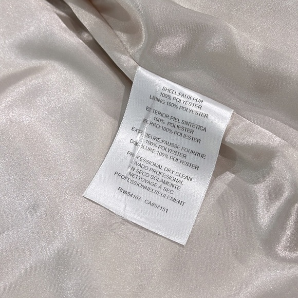 Eliza J Soft Blush Champagne Faux Fur Jacket - Picture 5 of 7